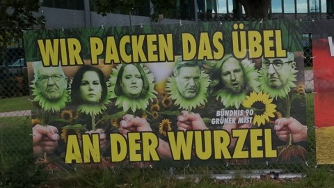 Unbekannte zerstören Anti-Grünen-Banner in Seligenstadt - doch