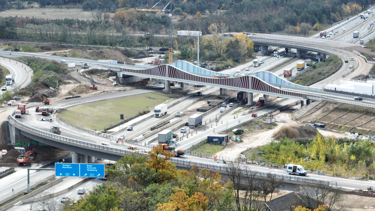 Darmstdter Kreuz: Nordbrcke ist fertig