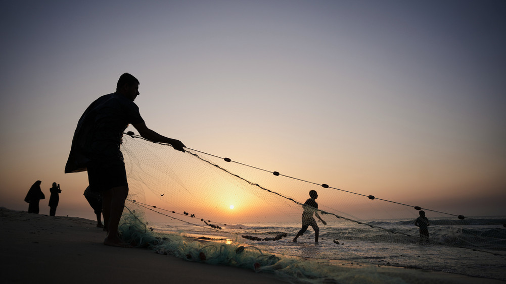 Fischer im Gazastreifen