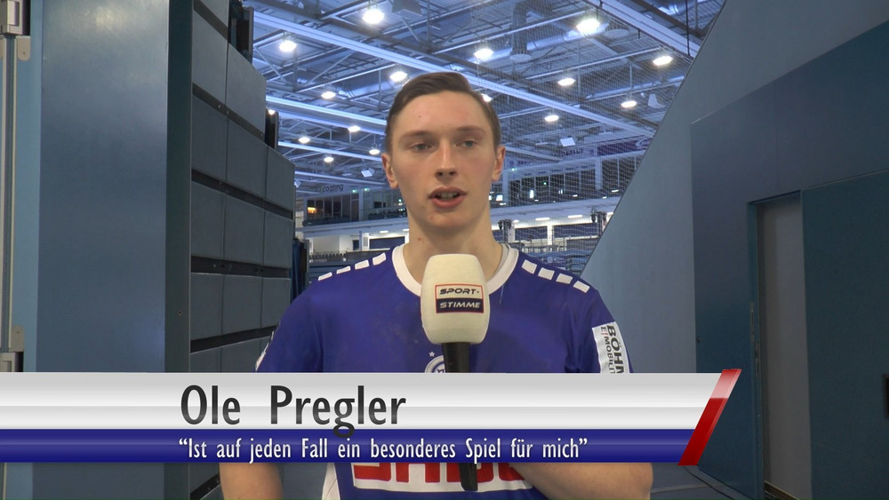 Gummersbachs Ole Pregler nach dem Sieg gegen seinen Heimatverein