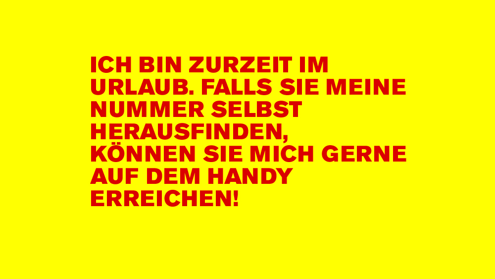 Abwesenheitsnotiz Lustige Grüße aus dem Urlaub